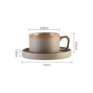 Coffee cup+plate [light brown]