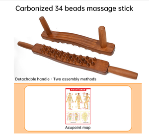 [Disassembly version] Carbonized 34 beads + acupuncture point map