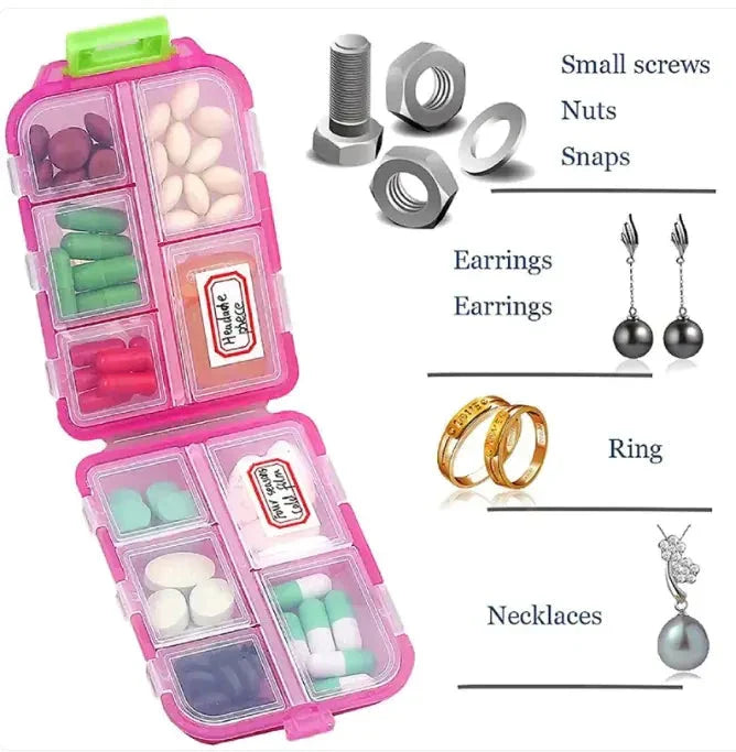 10 Grids Pill Organize Storage