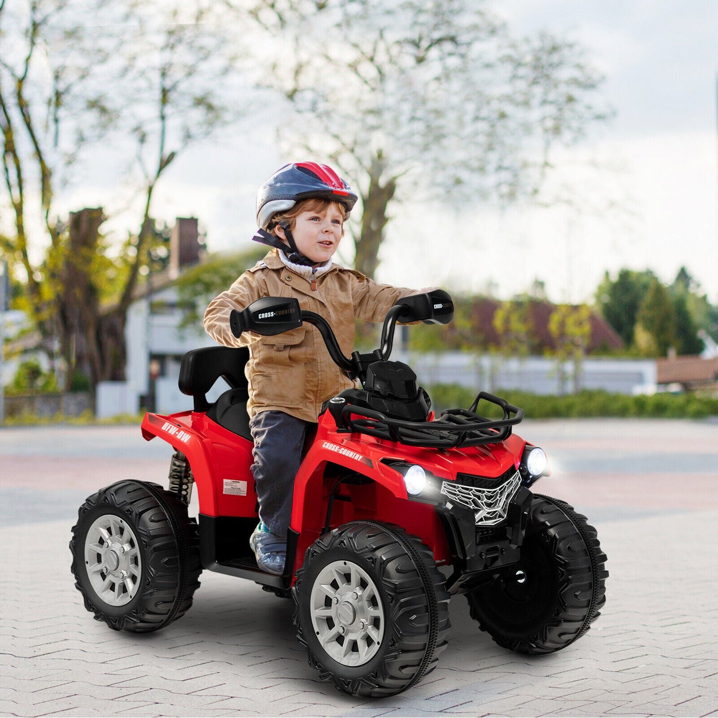 12V Kids Ride On ATV 4 Wheeler with MP3 and Headlights-Red