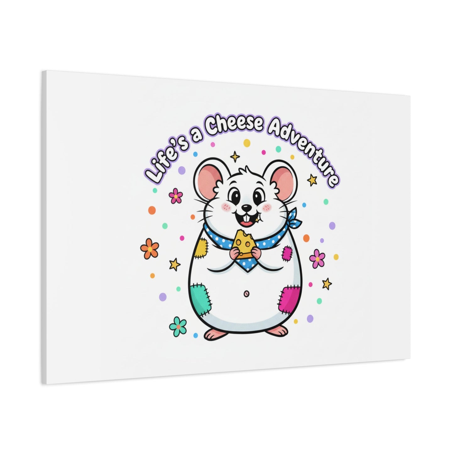 Life's a Cheese Adventure Canvas | Rodent-Core rat art print