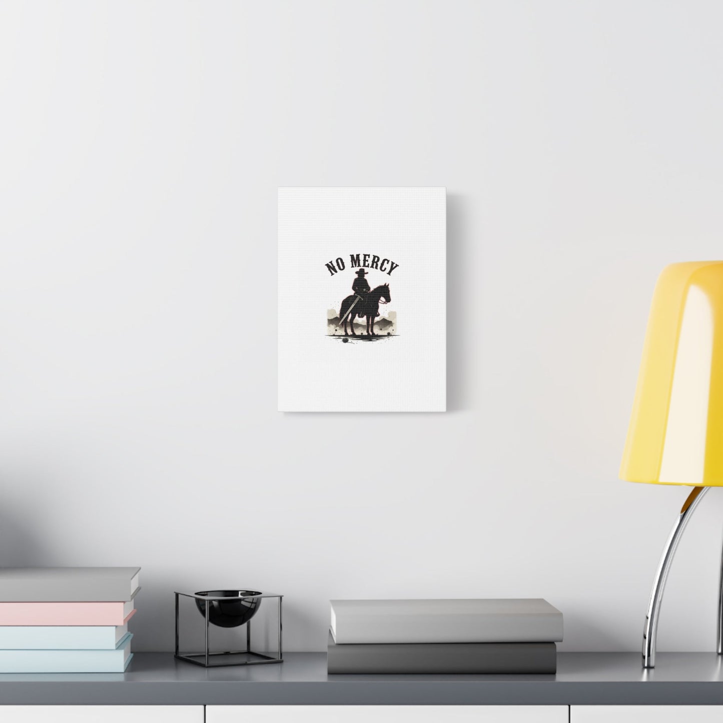 No Mercy Cowboy Skull Canvas | western skull art, gothic Americana