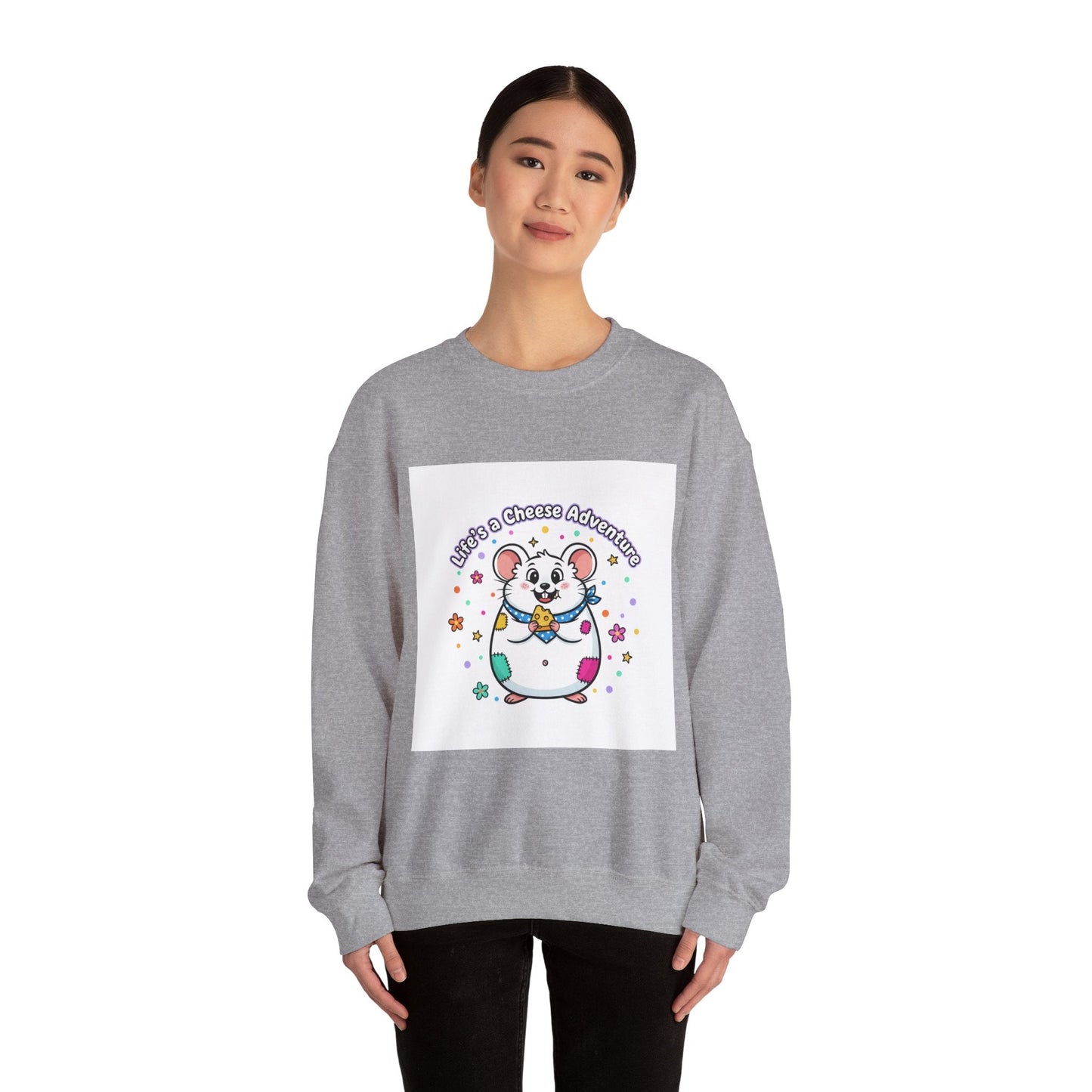 Mouse Cheese Adventure Sweatshirt | Rodent-Core, quirky animal pride