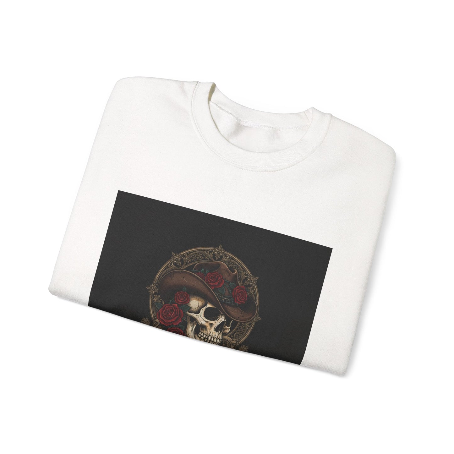 Ride or Die Skull Crewneck Sweatshirt | western skull art, gothic Americana