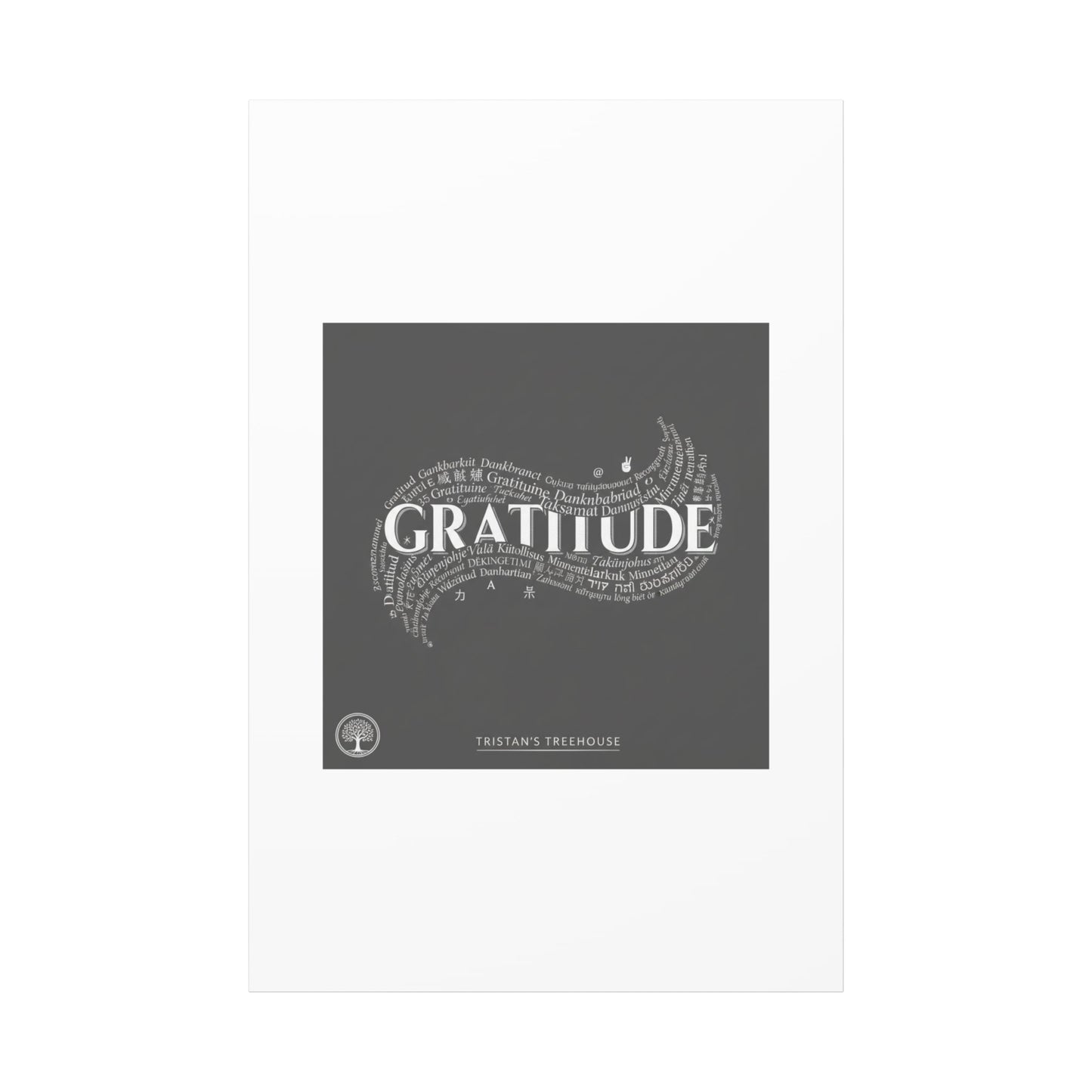 Gratitude Wall Art Matte Canvas | Tiny Treats, sweet uplifting print
