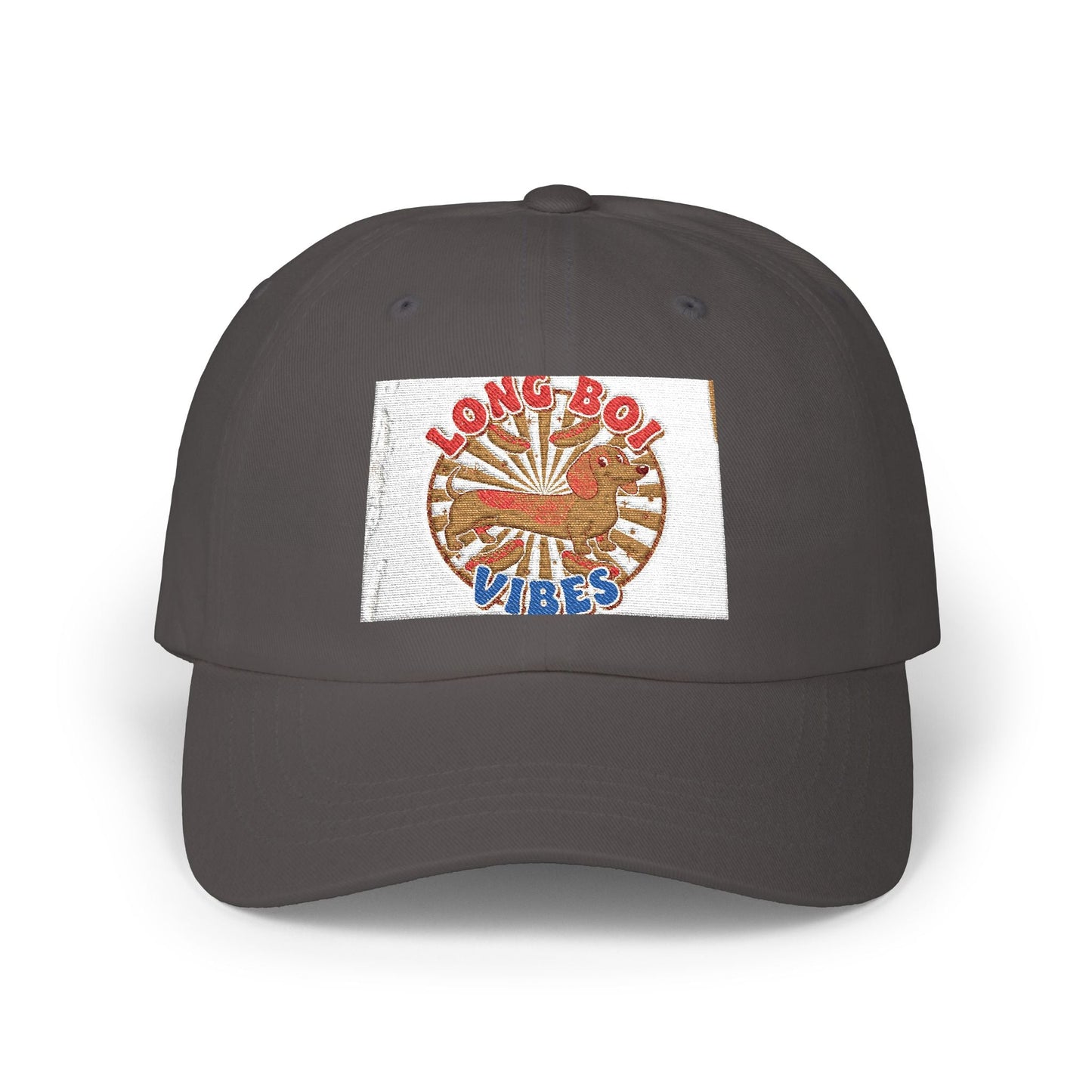 Funny Weiner Dog Meme Classic Dad Cap — Long Boy Graphic