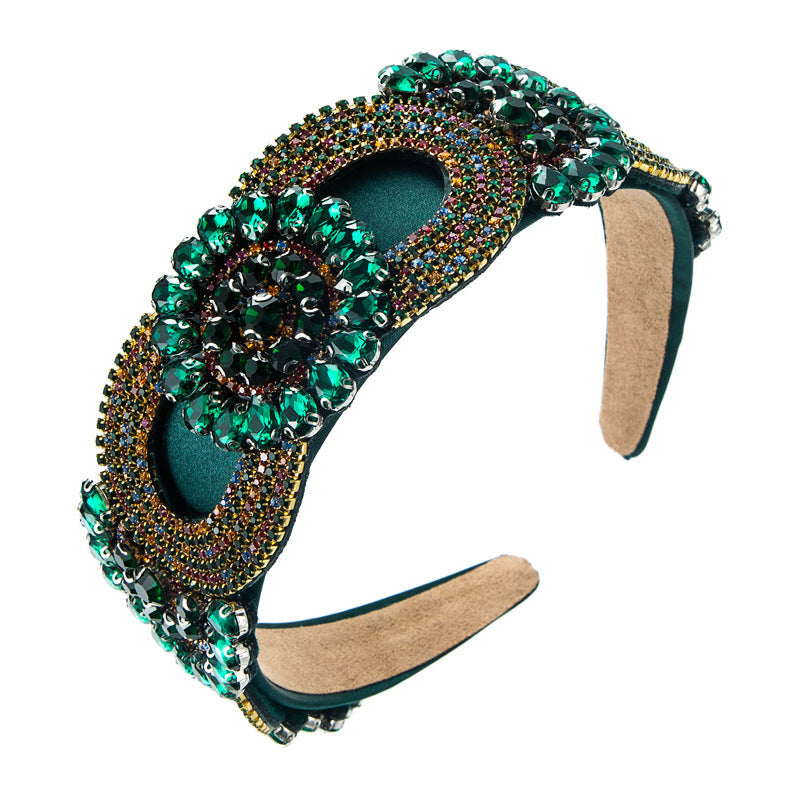 Fashion New Baroque Style Retro Broadside Headband Trendy Street Photography Hair Accessories