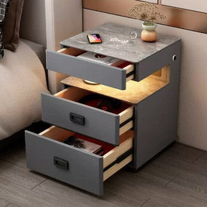 Grey bedside table