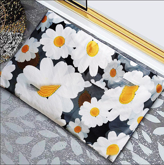 Diatomite soft foot pad absorbent quick drying antiskid bathroom mat
