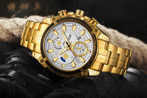 Goldenand white