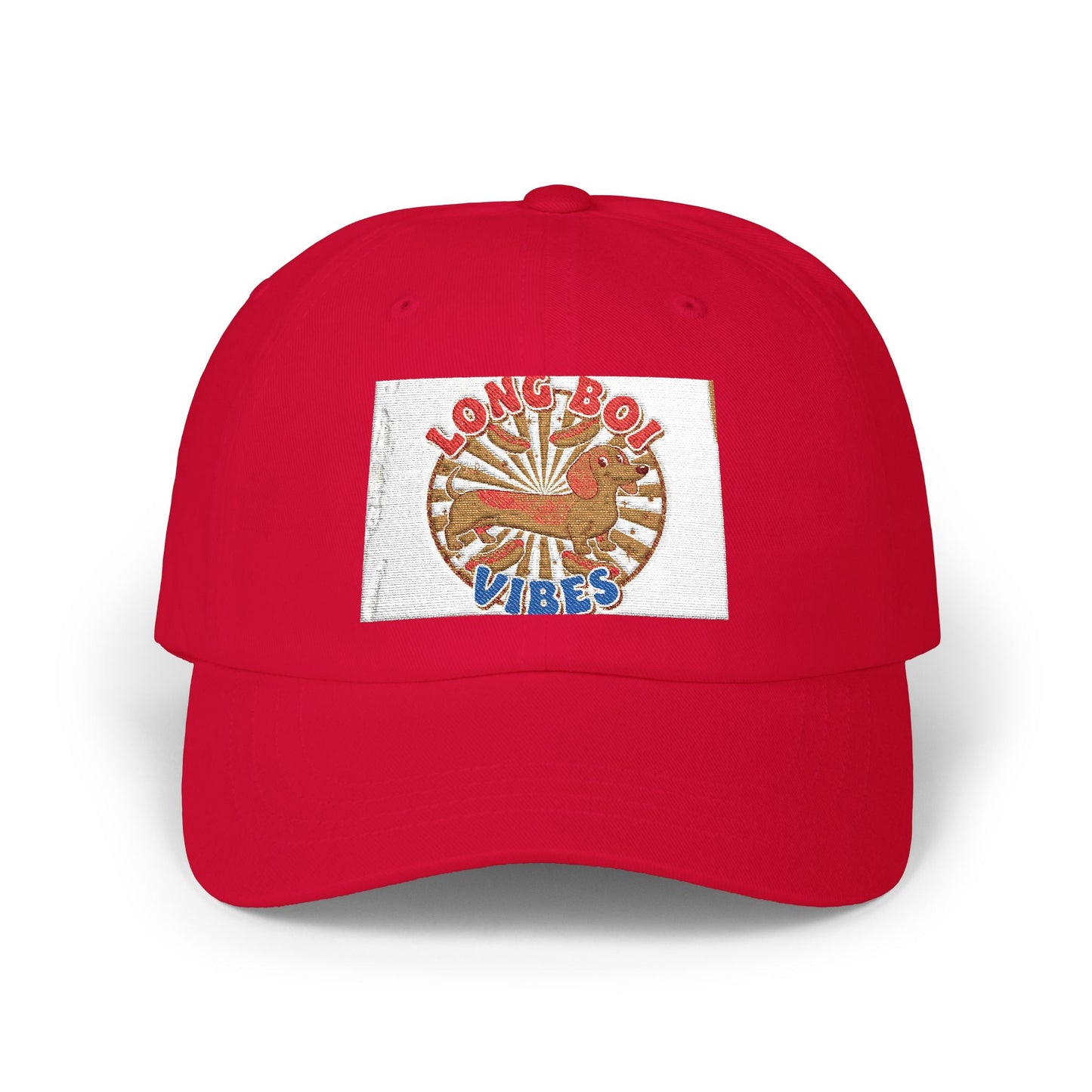 Funny Weiner Dog Meme Classic Dad Cap — Long Boy Graphic