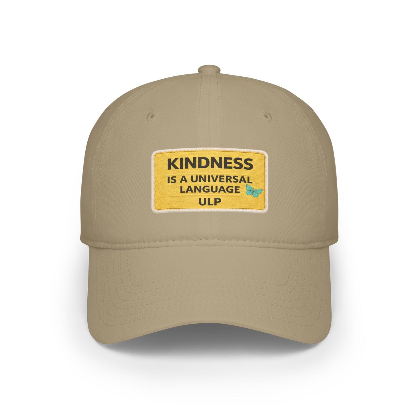 Kindness Is A Universal Language Patch Cap — Red Low Profile Baseball Hat