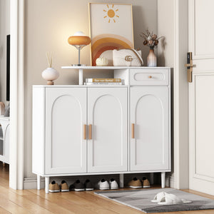 White + Particle Board+MDF + 1-2 Drawers