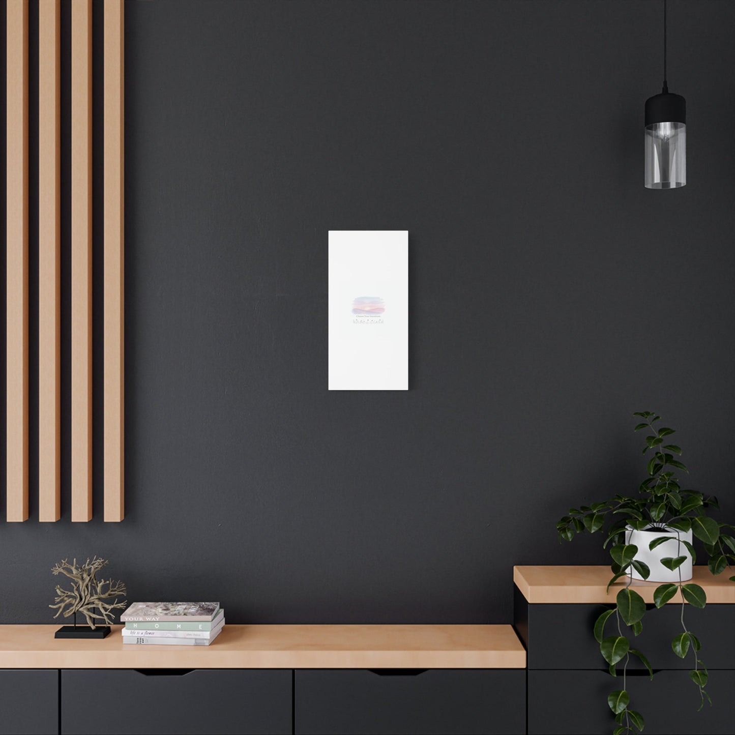 Choose Your Intentions Canvas, soft wellness poster, pastel gradient mindfulness art