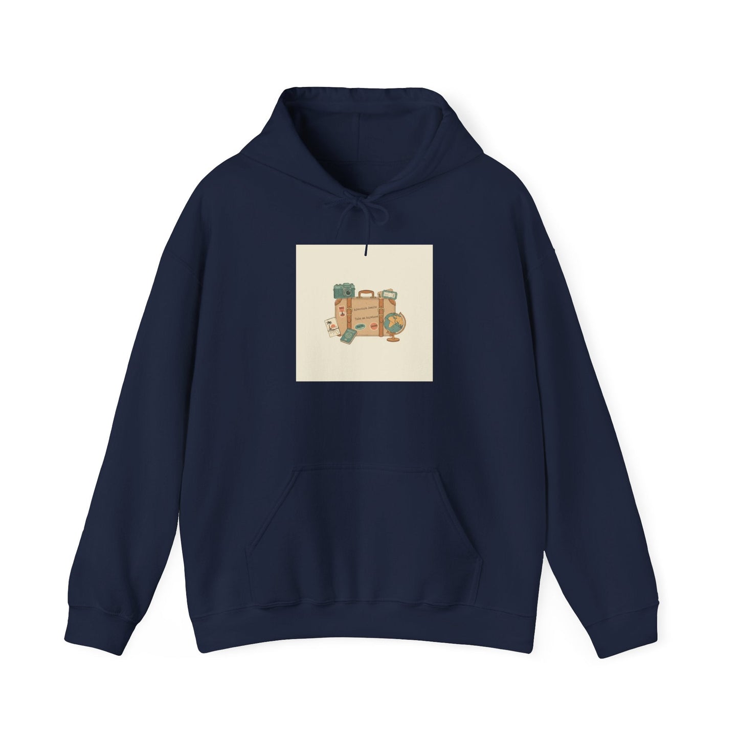 Vintage Postcard Travel Stamp Hoodie | retro travel, passport stamp