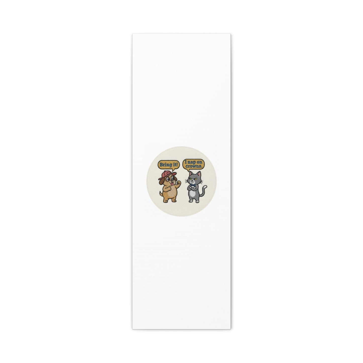 Funny Cat vs Dog Canvas | Pet Rivalry Wall Art