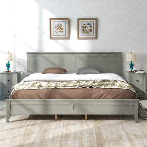 Gray + Solid Wood + King