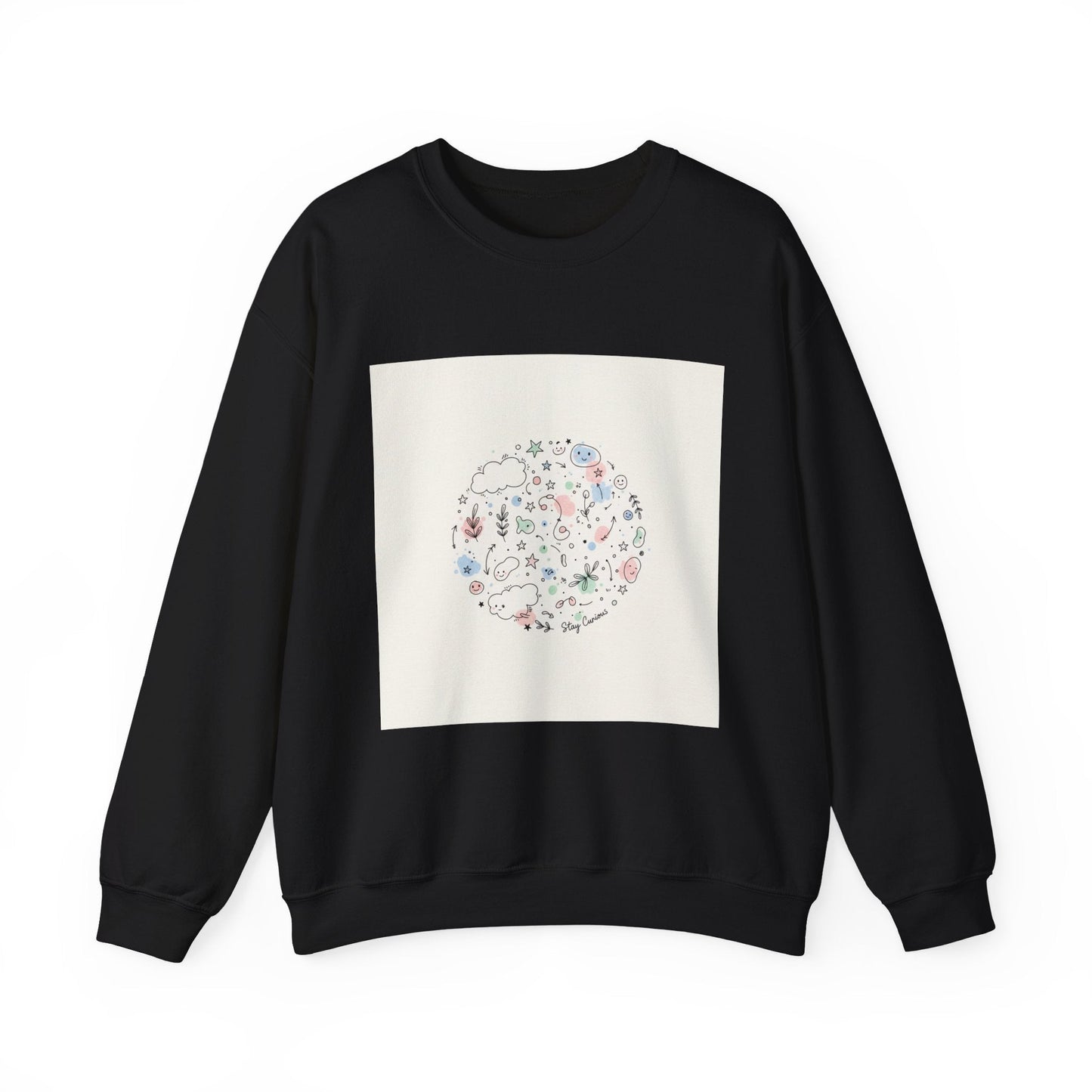 Hand-Drawn Doodle Circle Sweatshirt | line drawing, sketch pattern