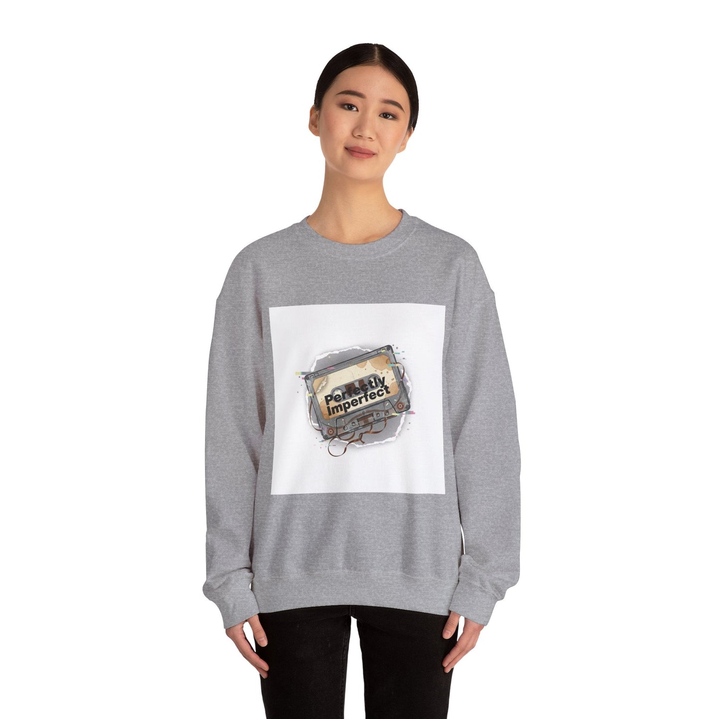 Glitch Tape 'Perfectly Imperfect' Sweatshirt | Analog Error, VHS Static