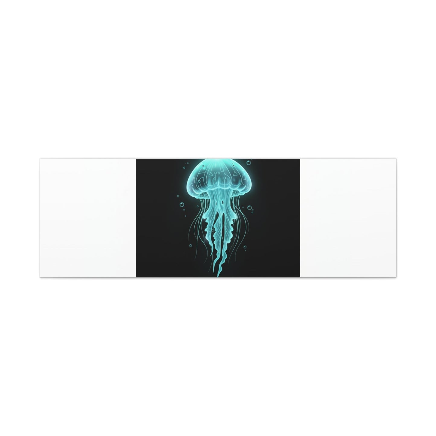 Bioluminescent Jellyfish Art Canvas | Deep Sea Aesthetic, Neon Glow