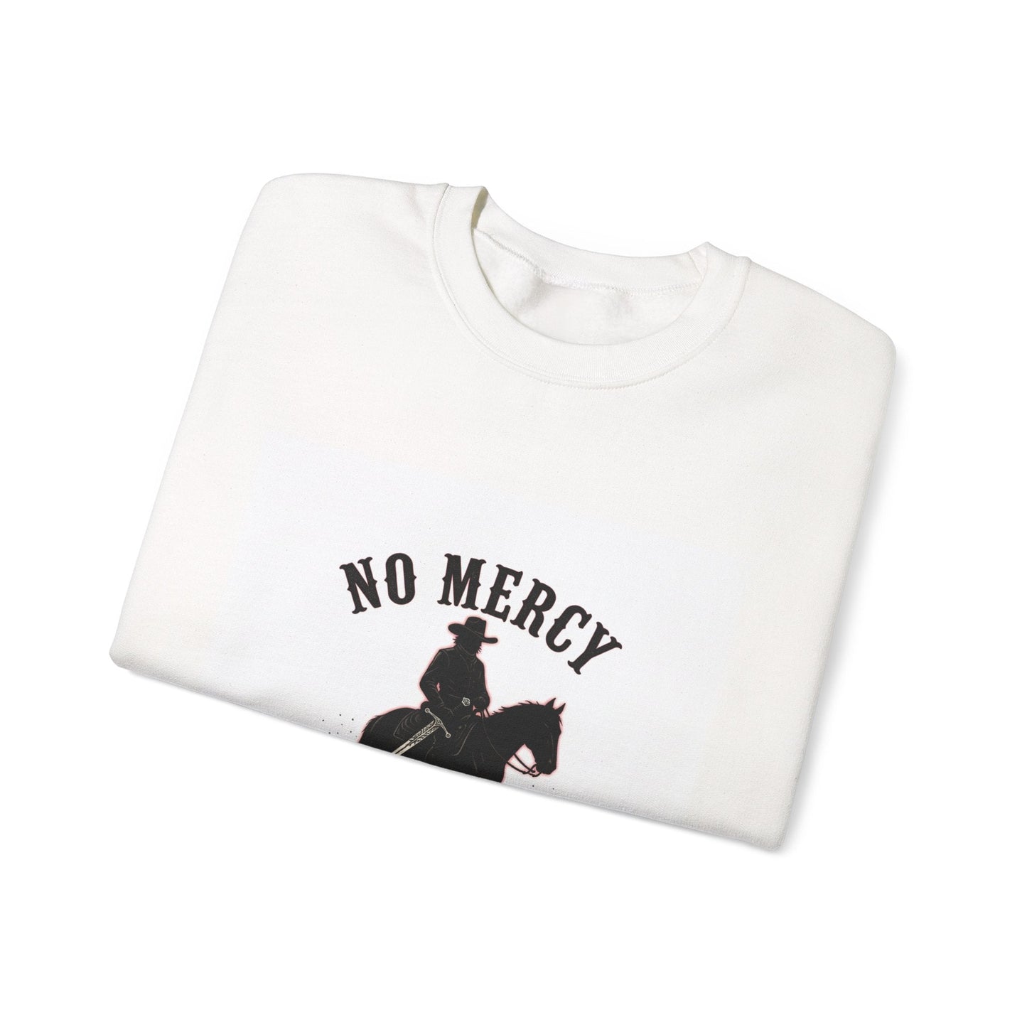 No Mercy cowboy silhouette Sweatshirt | western skull art, gothic Americana