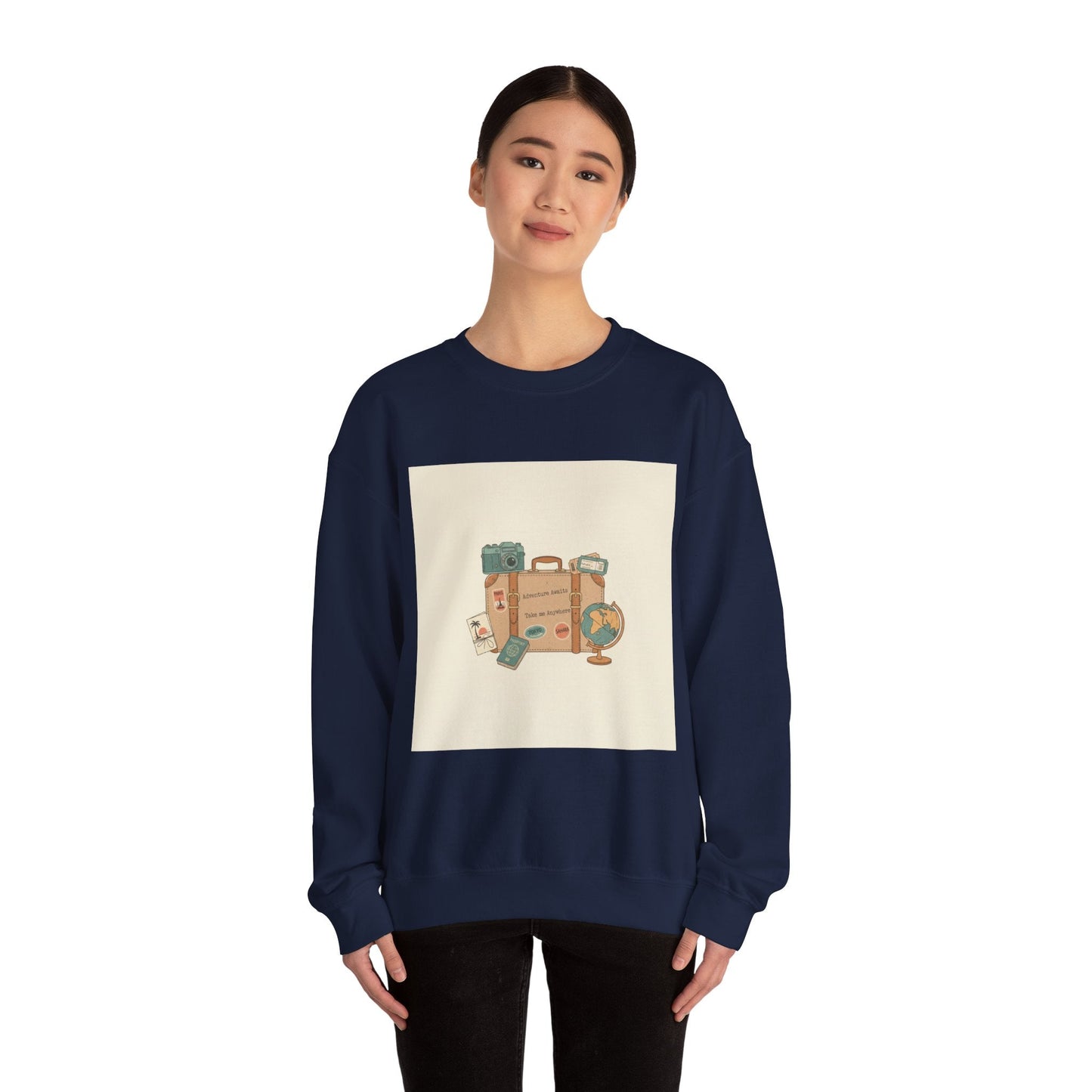Vintage Travel Postcard Sweatshirt | travel stamps, wanderlust design