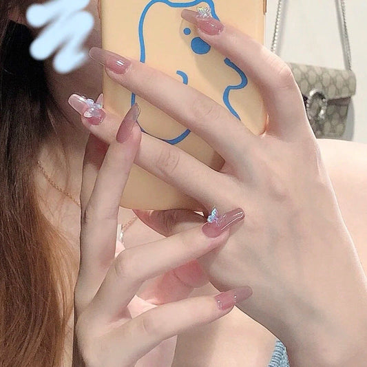 Aurora Butterfly Manicure Wearing Nail Detachable Nail Patch Nail Patch Nail Patch Ballet Nail Coffin Nail