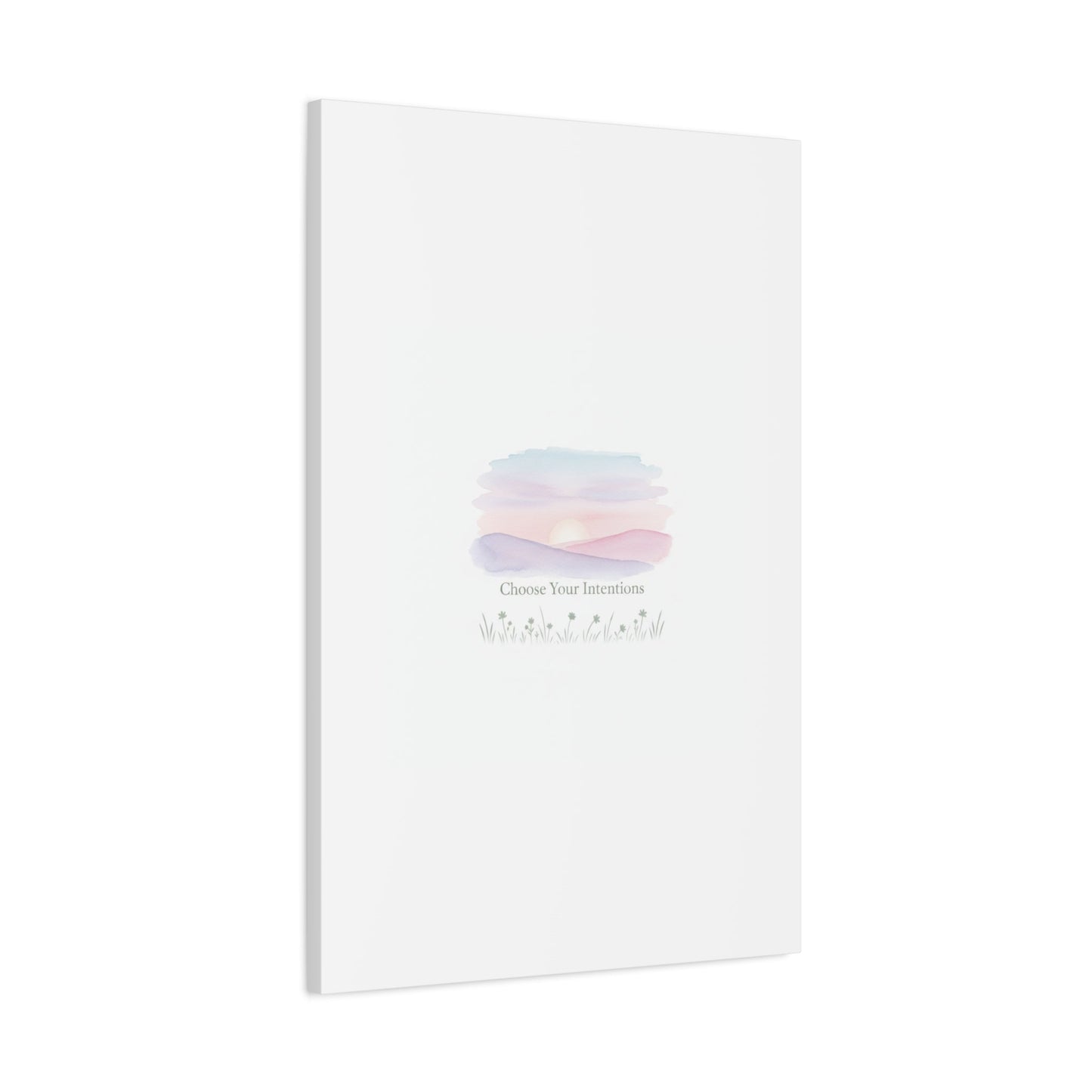 Choose Your Intentions Canvas, soft wellness poster, pastel gradient mindfulness art