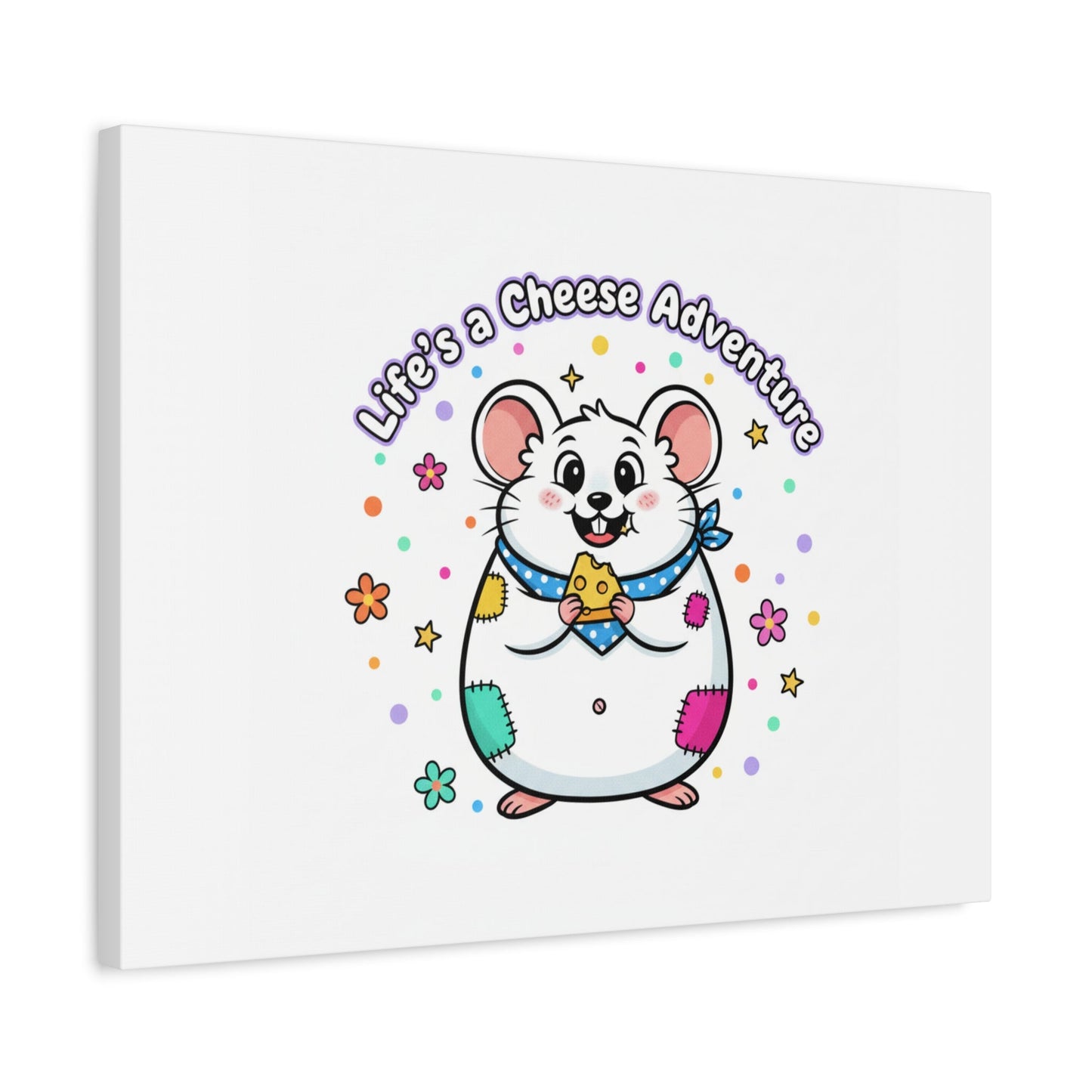 Life's a Cheese Adventure Canvas | Rodent-Core rat art print