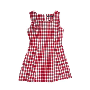 Red checked dress