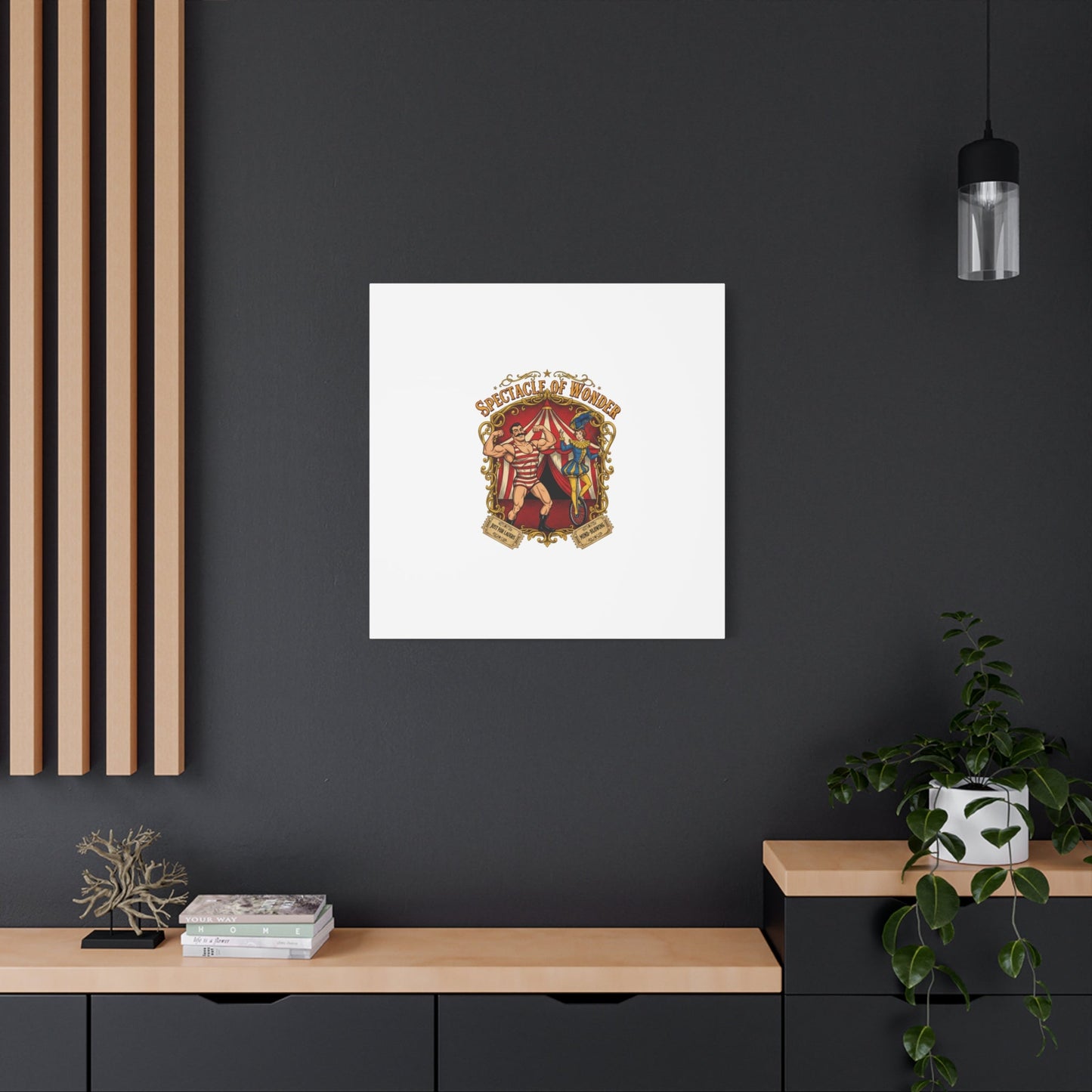 Spectacle of Wonder Circus Art Print, Canvas | Vintage Carnival Design