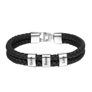 Three bead bracelet steel colo