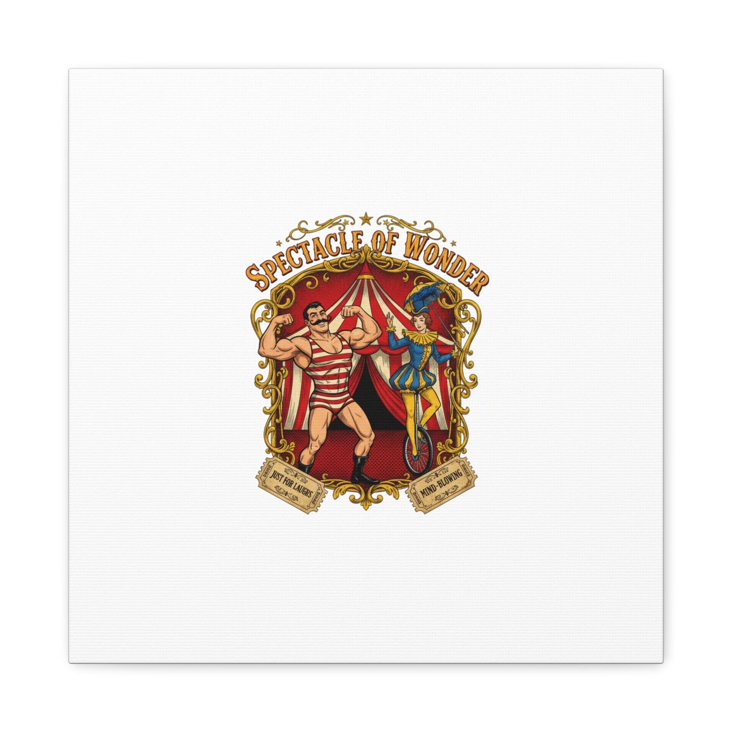 Spectacle of Wonder Circus Art Print, Canvas | Vintage Carnival Design