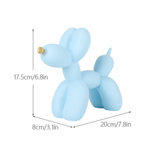Balloon Dog-Light Blue Gold Mouth