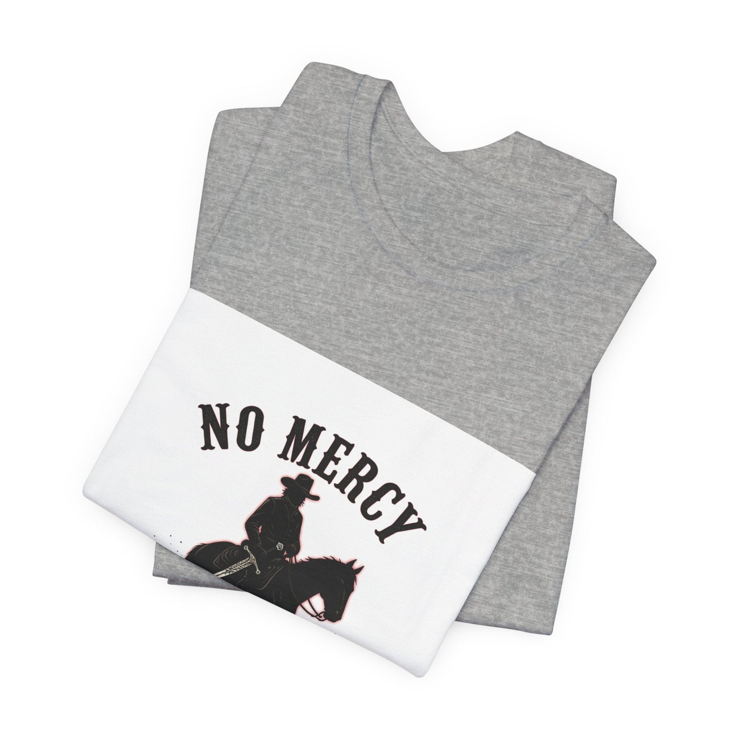 No Mercy Cowboy Skull Tee | Western-Gothic, desert noir design