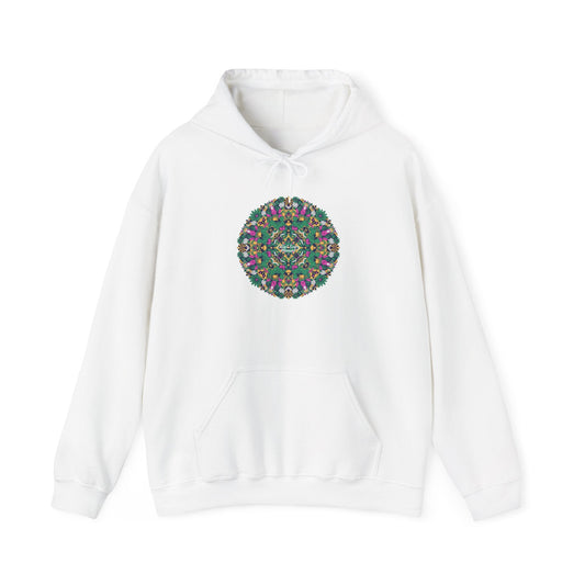 Psychedelic Botanical Mandala Hoodie | Festival Art Sweatshirt