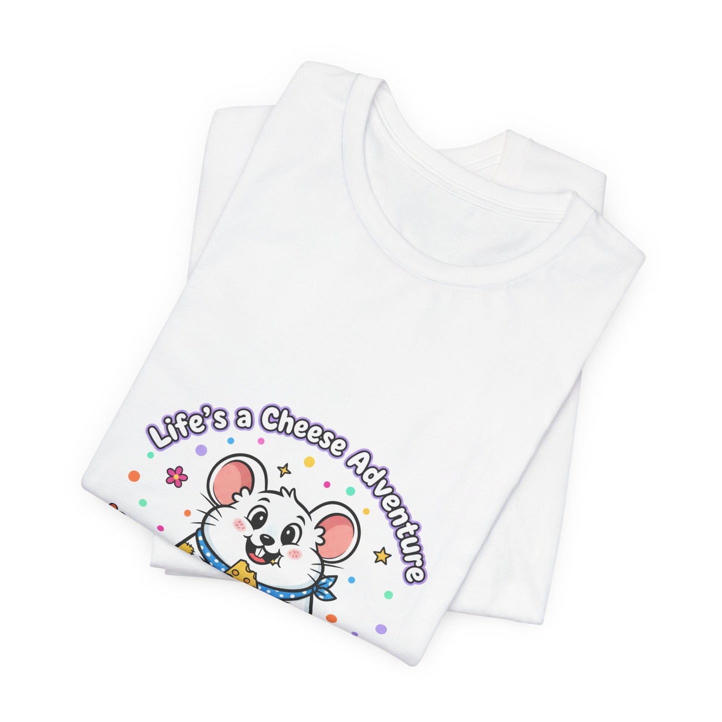 Cheese Adventure Mouse Tee | Rodent-core, quirky animal design