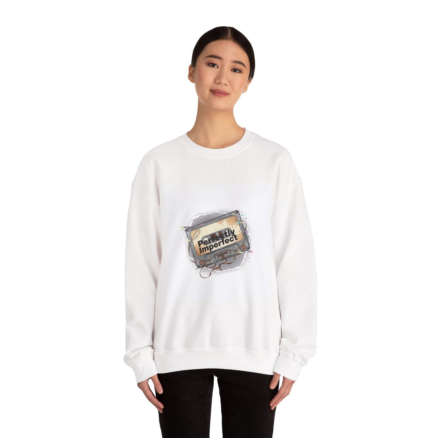 Glitch Tape 'Perfectly Imperfect' Sweatshirt | Analog Error, VHS Static