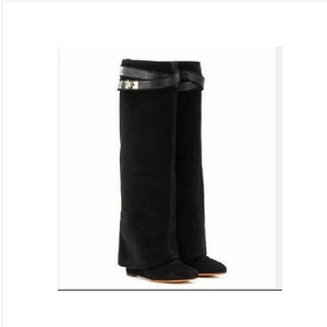 Black suede