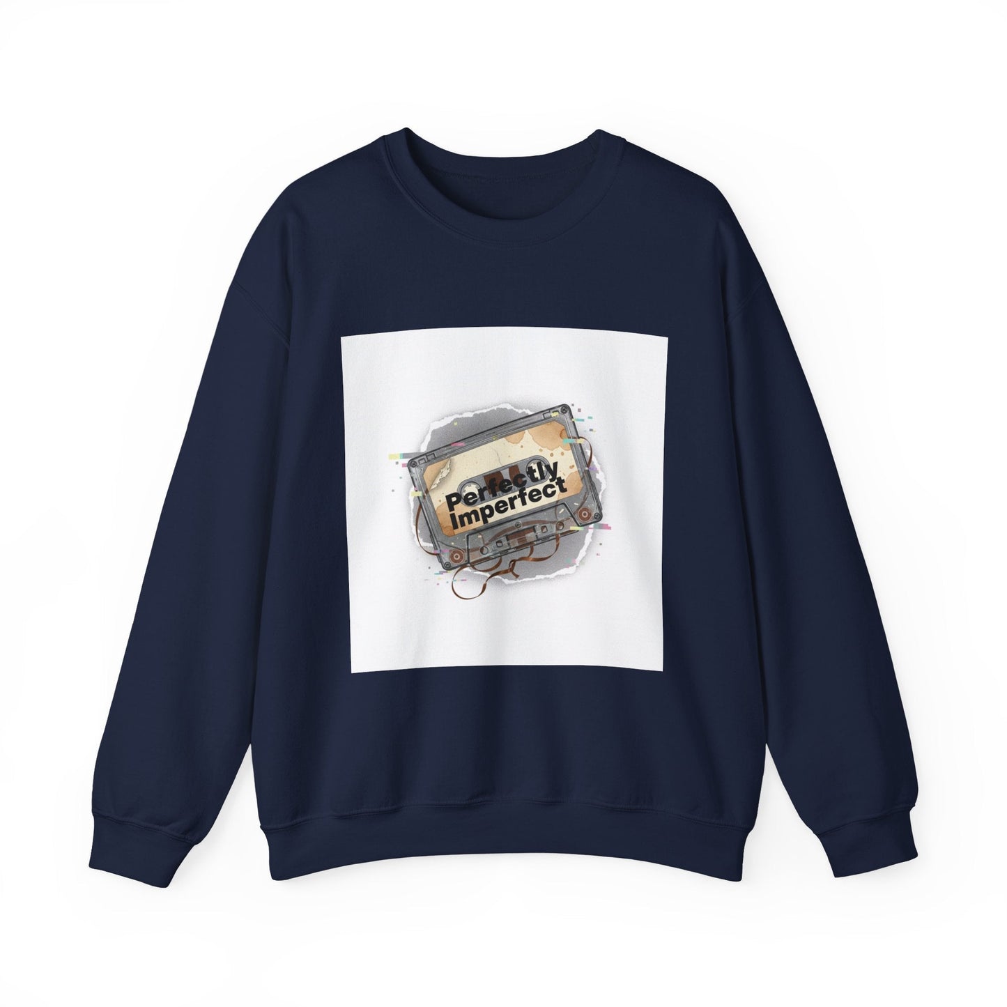 Glitch Tape 'Perfectly Imperfect' Sweatshirt | Analog Error, VHS Static