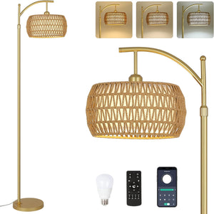 Brown+Gold+Rattan+Metal