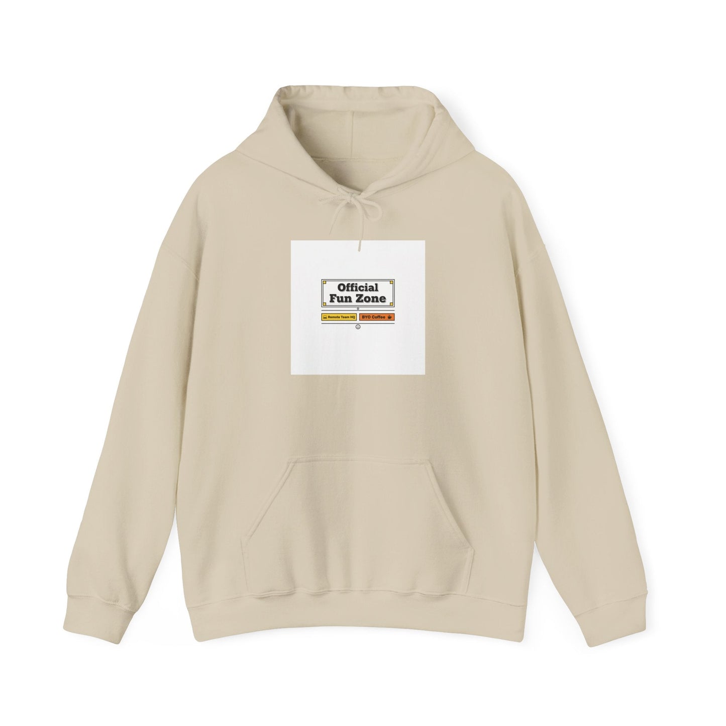 Office Sign Parody “Official Fun Zone” Hoodie | workplace humor, notice label