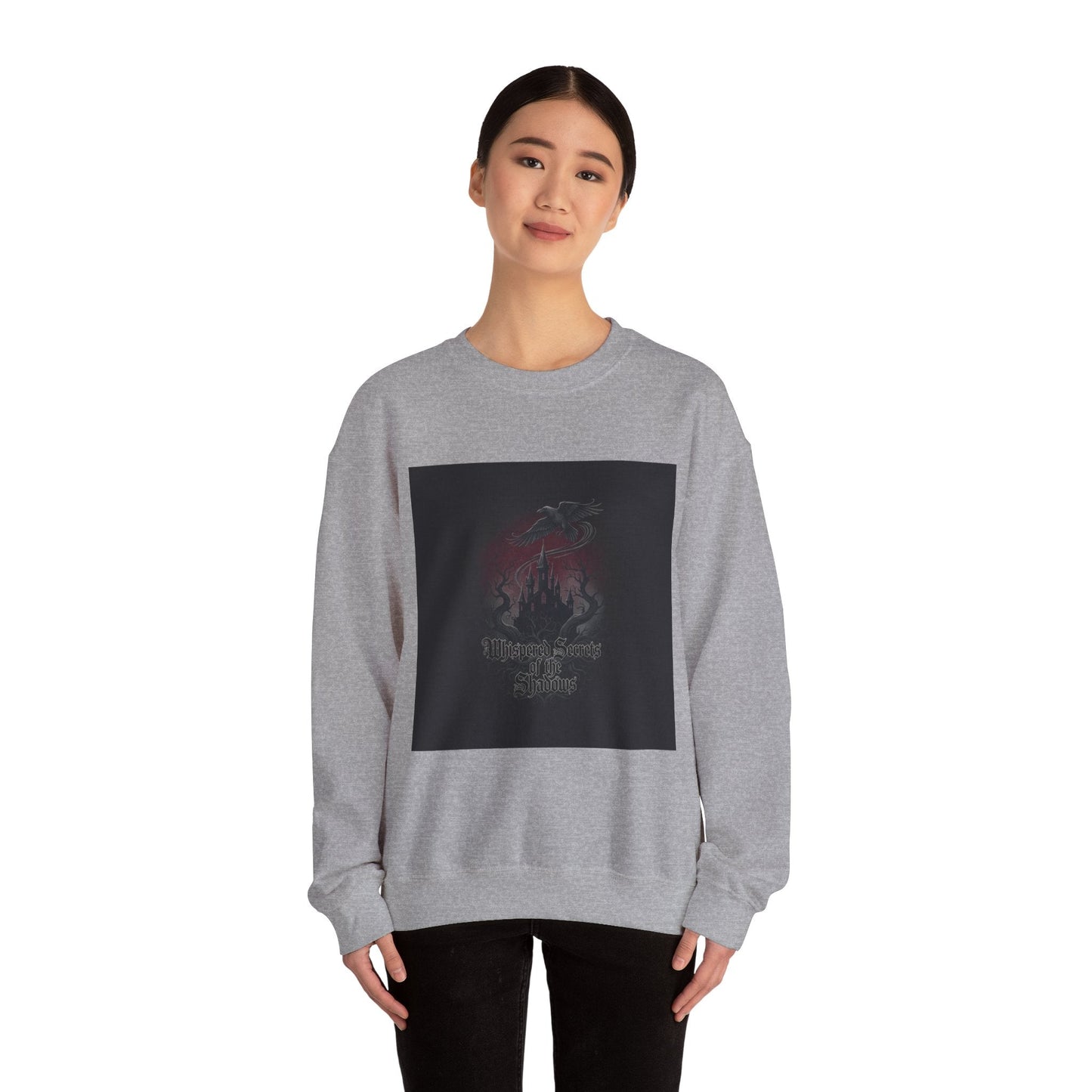 "Whispered Secrets of the Shadows" Gothic Crewneck | Dark Fantasy Sweatshirt