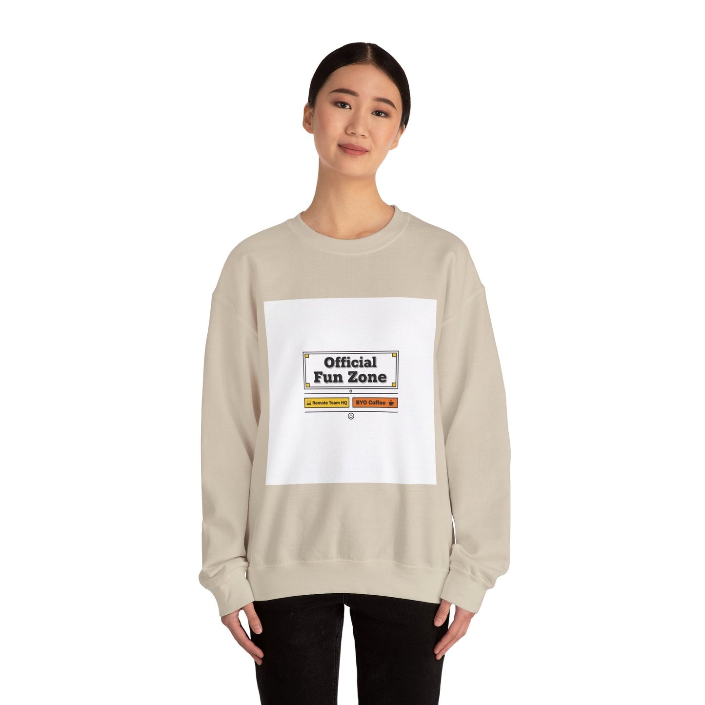 Official Fun Zone Sweatshirt | Office Sign Parody, Workplace Humor