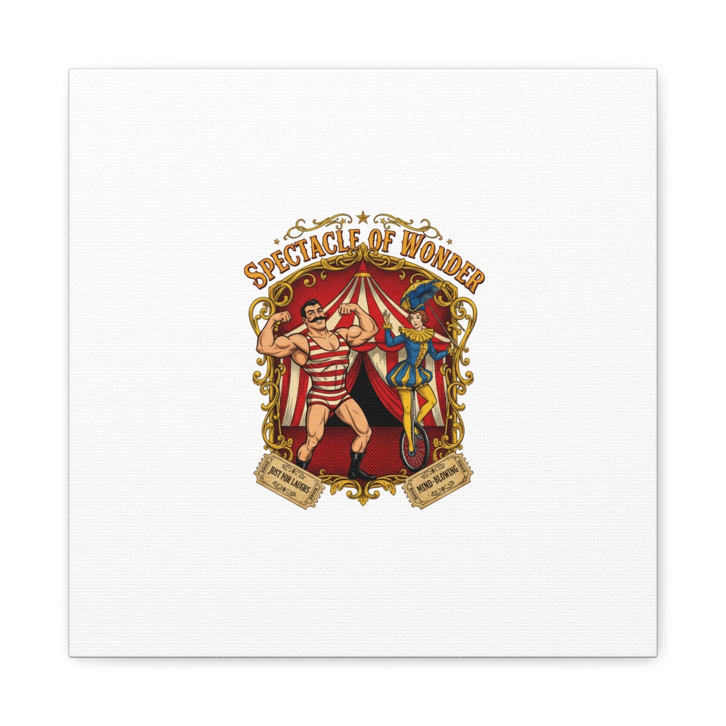 Spectacle of Wonder Circus Art Print, Canvas | Vintage Carnival Design