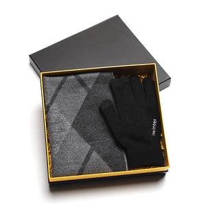 A and black gloves