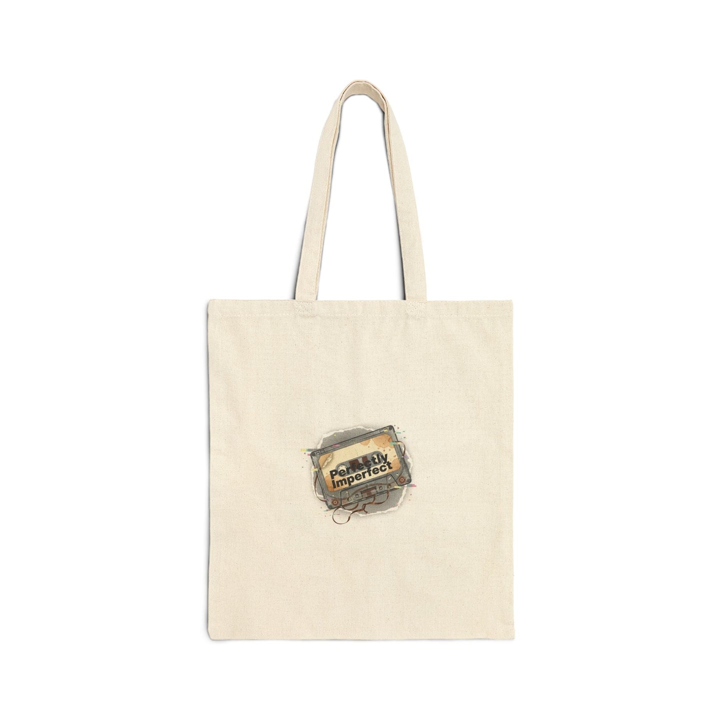 Glitch Tape Graphic Tote | Analog Error retro-tech, VHS static