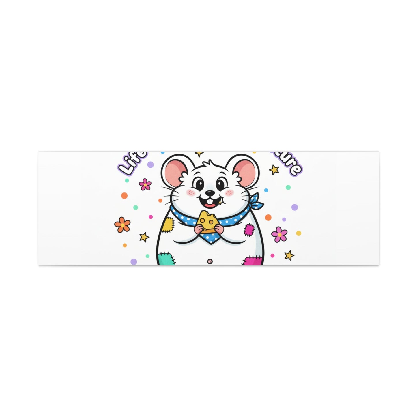 Life's a Cheese Adventure Canvas | Rodent-Core rat art print