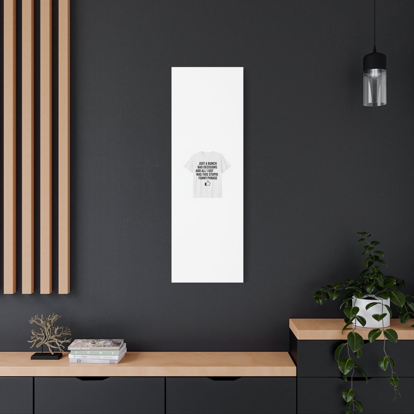 self-deprecating quote Canvas | sarcastic introvert wall art, anxiety humor