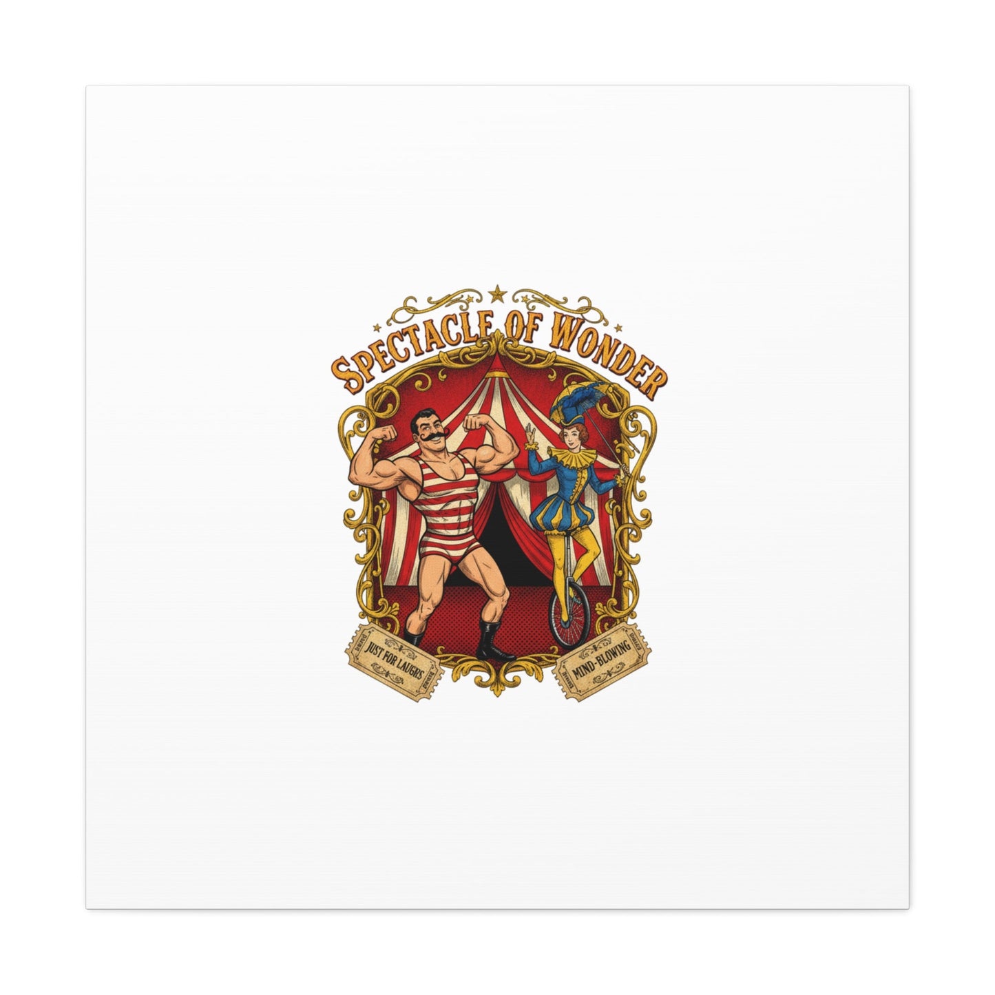 Spectacle of Wonder Circus Art Print, Canvas | Vintage Carnival Design